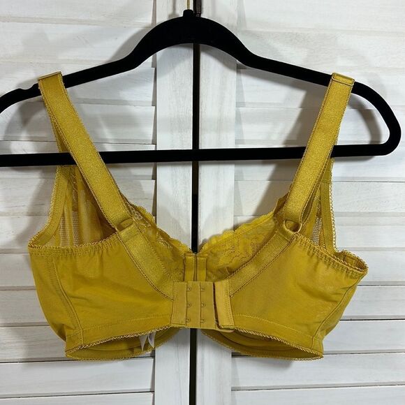next Lizzie Bra Size 32G Mustard Yellow Lace - Picture 7 of 14